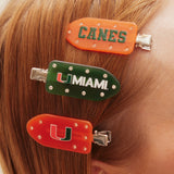 University of Miami Creaseless Hair Clip Set - University of Miami