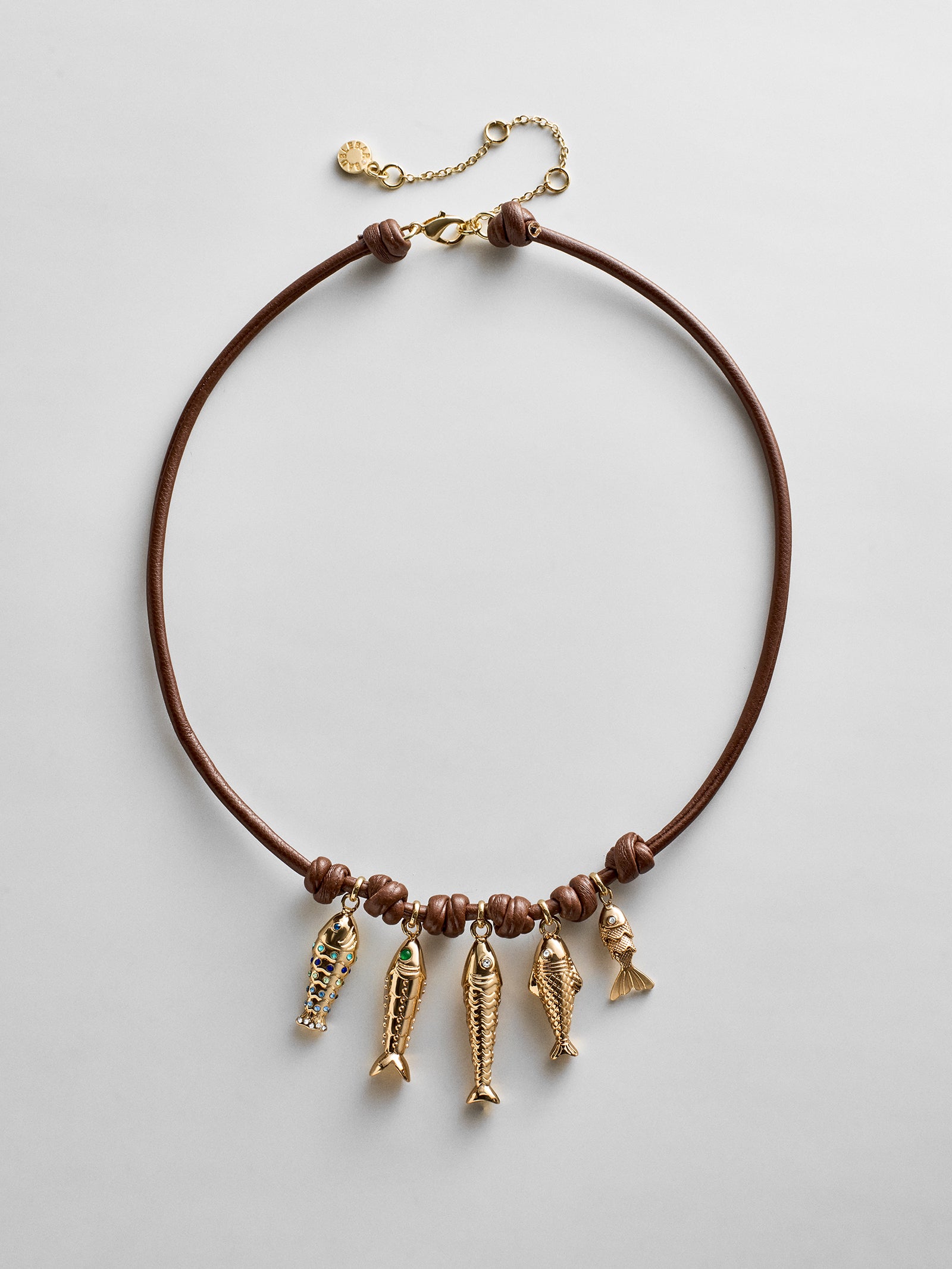 High Tide Fish Collar Necklace - Brown
