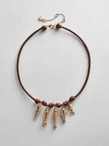BaubleBar High Tide Fish Collar Necklace - Brown - 
    Choker with charms 
  
