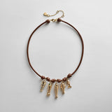 High Tide Fish Collar Necklace - Brown