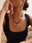 High Tide Fish Collar Necklace - Brown