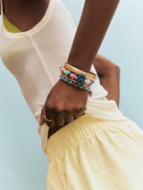 BaubleBar Make Waves Initial Bracelet - Multi/Navy - 
    Personalized waterproof bracelet 
  
