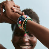 Make Waves Initial Bracelet - Multi/Navy