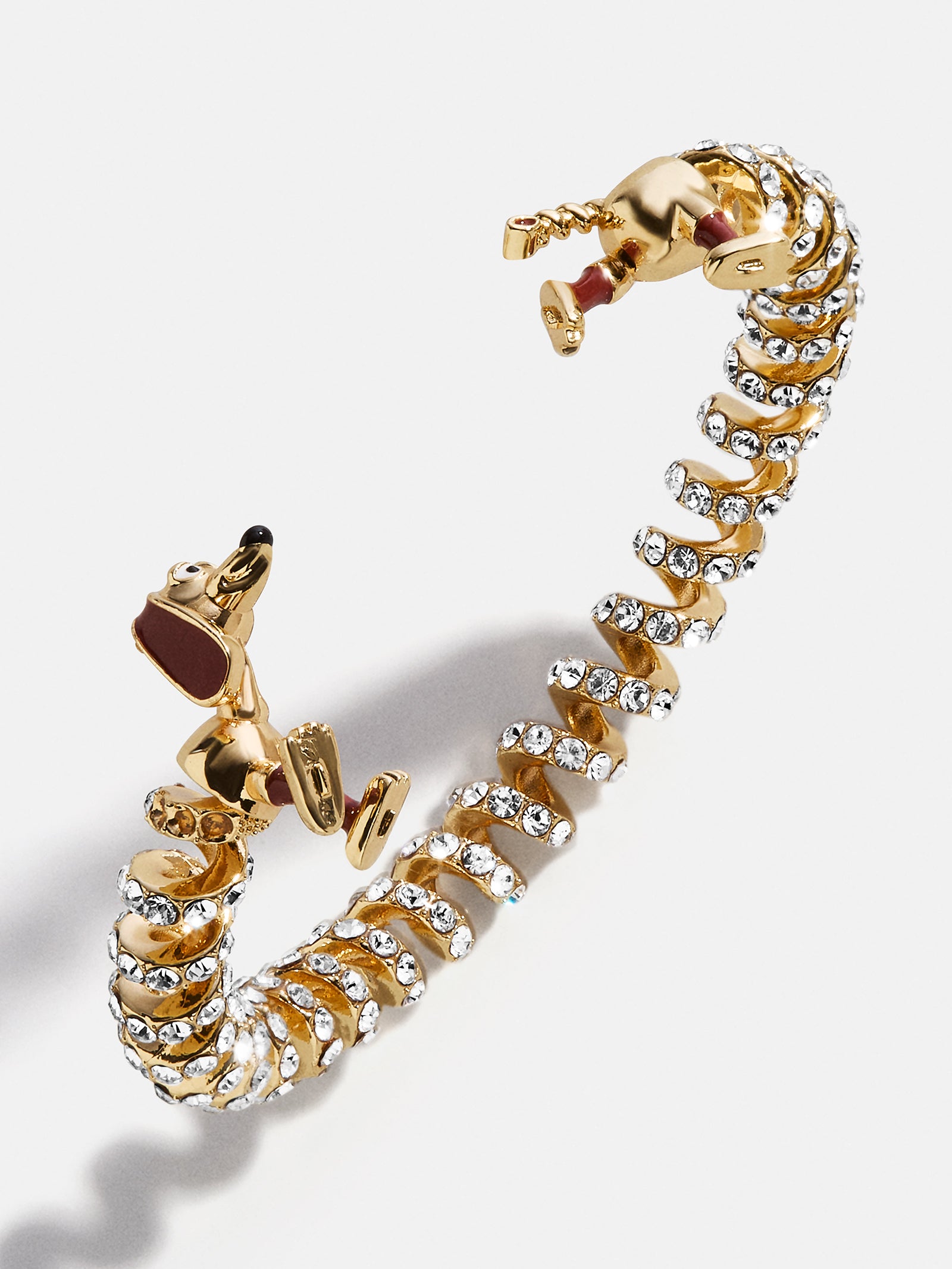 Disney Pixar Slinky Dog Open Cuff Bracelet - Gold/Pavé