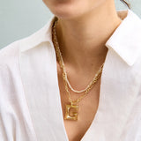 Oversized Bubble Custom Initial Necklace - Oversized Bubble Initial