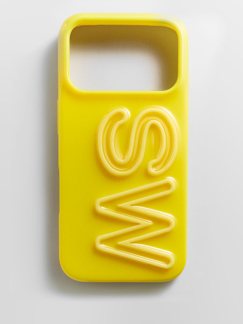 Fine Line Custom iPhone Case - Yellow/Yellow