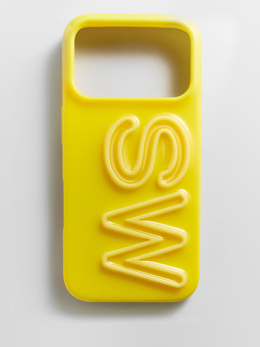 Fine Line Custom iPhone Case - Yellow/Yellow