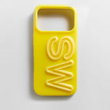 Fine Line Custom iPhone Case - Yellow/Yellow