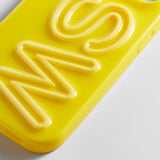 Fine Line Custom iPhone Case - Yellow/Yellow
