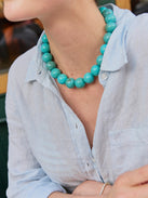 Jane Beaded Necklace - Turquoise Bead