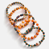 University of Miami Beaded Bracelet Set - University of Miami