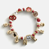 University of Oklahoma Beaded Charm Bracelet - University of Oklahoma