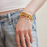 University of Michigan Beaded Charm Bracelet - University of Michigan