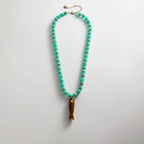 Sun Drift Semi-Precious Pendant Necklace - Brown Fish