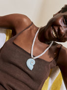 Sun Drift Semi-Precious Pendant Necklace - Spiral Shell