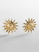 BaubleBar Catching Sunshine Earrings - Sun - 
    Gold statement earrings
  
