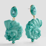 Mina Turquoise Shell Earrings - Turquoise