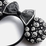 Disney Minnie Mouse Skeleton Halloween Ears Headband
