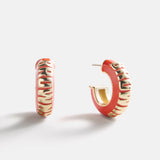 NFL Enamel Hoop Earrings - Cleveland Browns