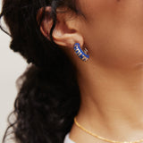 NFL Enamel Hoop Earrings - Indianapolis Colts