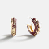 NFL Enamel Hoop Earrings - Washington Commanders