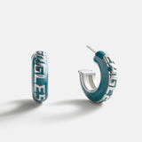 NFL Enamel Hoop Earrings - Philadelphia Eagles