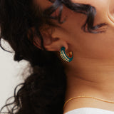 NFL Enamel Hoop Earrings - Jacksonville Jaguars