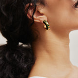 NFL Enamel Hoop Earrings - New York Jets