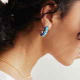 NFL Enamel Hoop Earrings - Detroit Lions