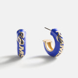 NFL Enamel Hoop Earrings - Los Angeles Rams