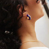 NFL Enamel Hoop Earrings - Los Angeles Rams
