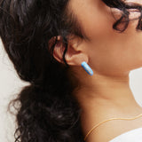 NFL Enamel Hoop Earrings - Tennessee Titans