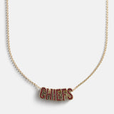 NFL Slogan Charm Necklace - Kansas City Chiefs