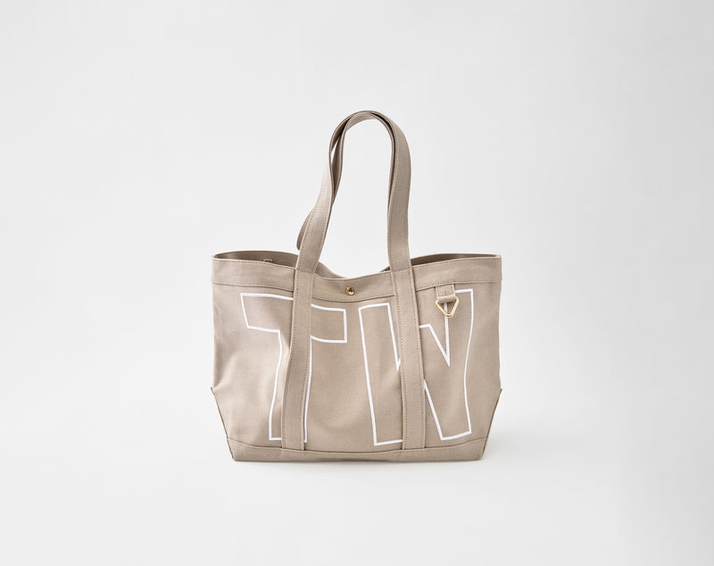 BaubleBar Medium - 
    Personalized canvas tote bag with custom embroidered initials 
  
