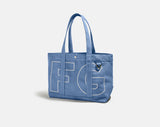 BaubleBar Medium - 
    Personalized canvas tote bag with custom embroidered initials 
  
