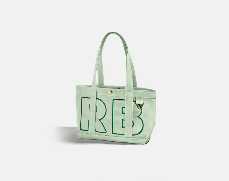 BaubleBar Small - 
    Personalized canvas tote bag with custom embroidered initials 
  
