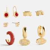 NFL Earring Stack Set - San Francisco 49ers