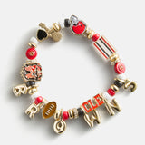 NFL Beaded Charm Bracelet - Cleveland Browns