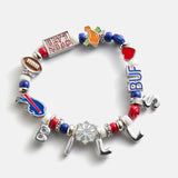 NFL Beaded Charm Bracelet - Buffalo Bills