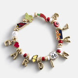 NFL Beaded Charm Bracelet - Arizona Cardinals