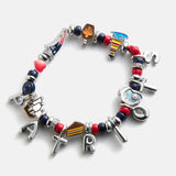 NFL Beaded Charm Bracelet - New England Patriots