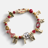 NFL Beaded Charm Bracelet - San Francisco 49ers