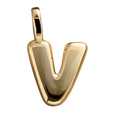 Bubble Letter Cluster Charm - V