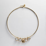 Lexi Removable Charm Custom Collar Necklace - Gold