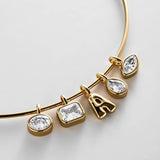 Lexi Removable Charm Custom Collar Necklace - Gold