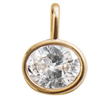 Oval Cubic Zirconia Cluster Charm