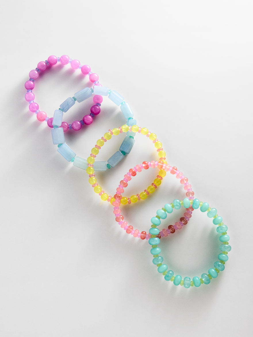 Darcy Beaded Bracelet Set - Light Multi