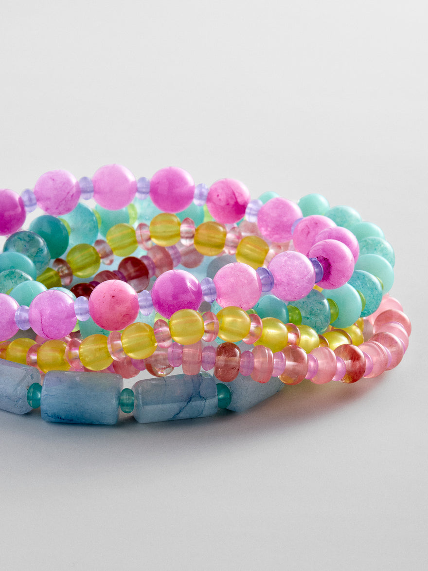 Darcy Beaded Bracelet Set - Light Multi