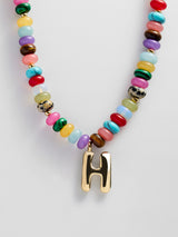 BaubleBar H - 
    Beaded letter necklace


  
