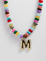BaubleBar M - 
    Beaded letter necklace


  
